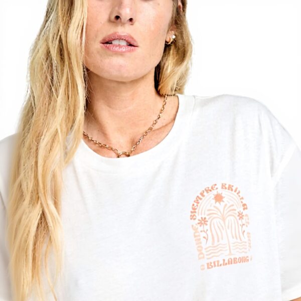 T-shirt sport femme Billabong coton imprimé léger