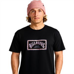 T-shirt Billabong Arch Frame Homme Coton Sportswear Noir