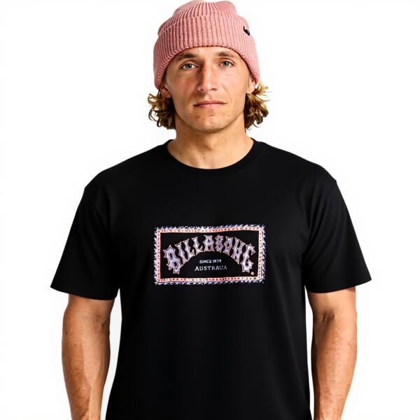 T-shirt Billabong Arch Frame Homme Coton Sportswear Noir