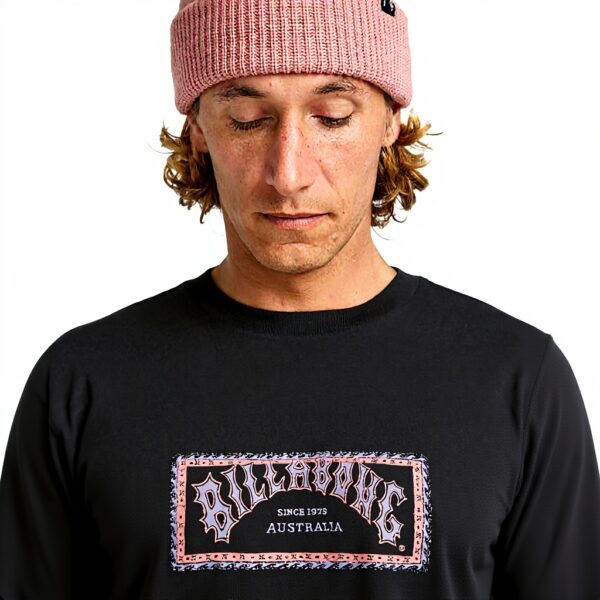 T-shirt Billabong Arch Frame Homme Coton Sportswear Noir