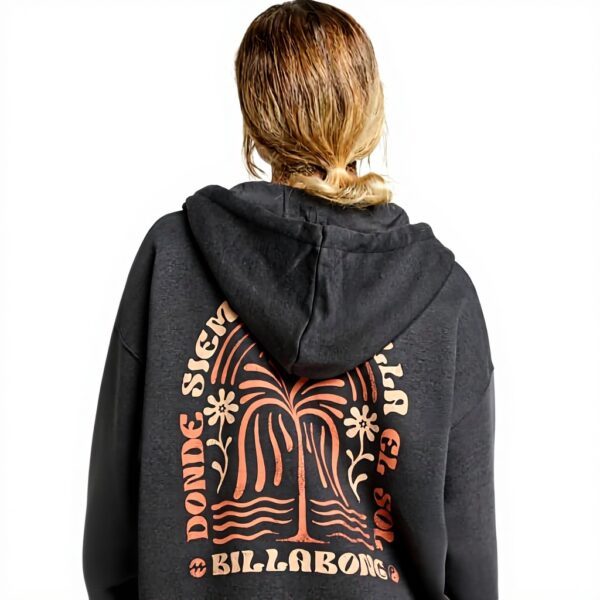 Sweat Billabong El Sol Femme Coton Capuche Imprimé