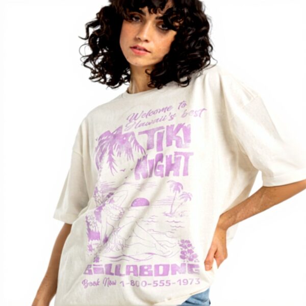 T-shirt Billabong Femme Col Ras Coton High on Life