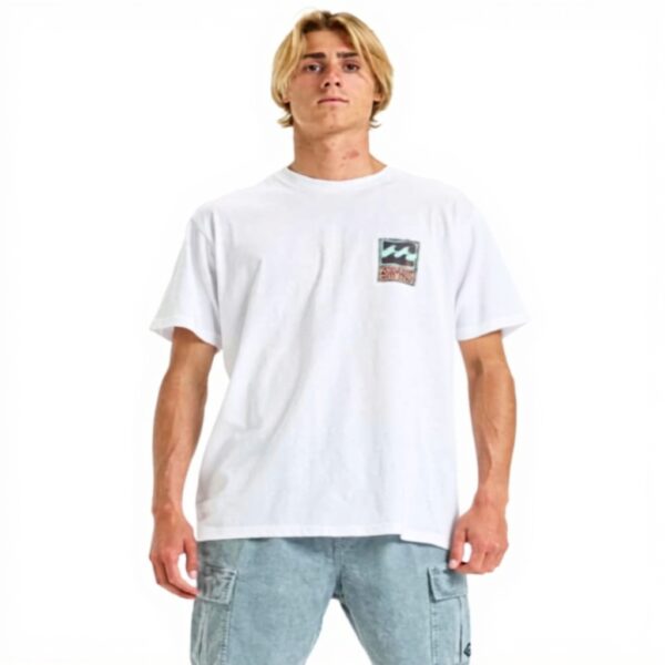 T-shirt Billabong Stamp Homme Blanc Noir Sportswear