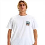 T-shirt Billabong Stamp Homme Blanc Noir Sportswear