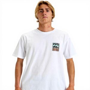 T-shirt Billabong Stamp Homme Blanc Noir Sportswear