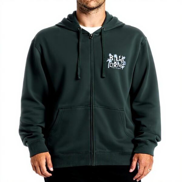 Sweat à capuche Billabong homme zippé vert forêt coton