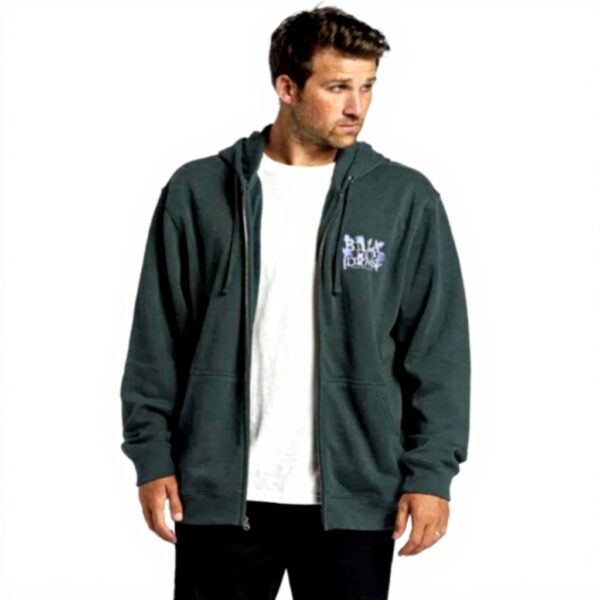 Sweat à capuche Billabong homme zippé vert forêt coton