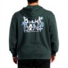 Sweat à capuche Billabong homme zippé vert forêt coton