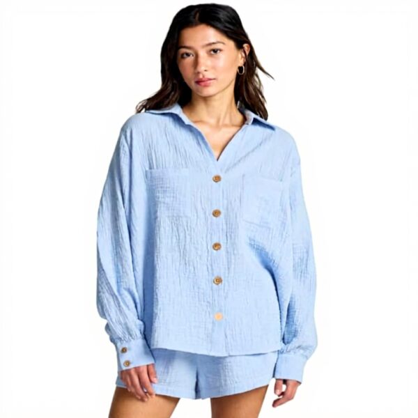 Chemisier Billabong Swell Blouse T-Shirt Femme Coton