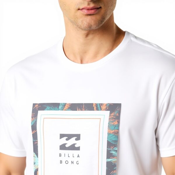 T-shirt BILLABONG Homme Blanc Col une pièce Manche courte