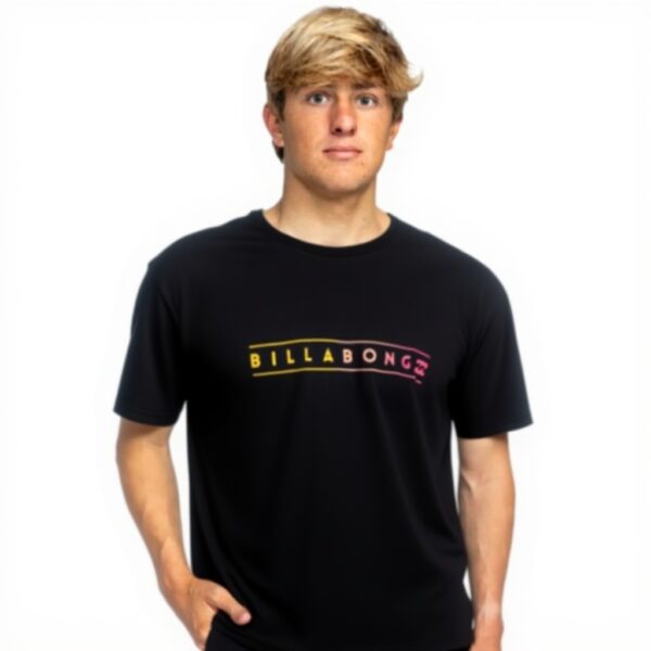 T-shirt BILLABONG Unity Homme Blanc Noir Manches Courtes