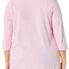 Just My Size Chemise Femme V Côtelé Manches 3/4 Confort-1