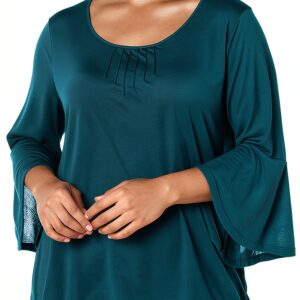 Chemise Manche Cloche Coupe Lâche Femme Modèle OJ938-0