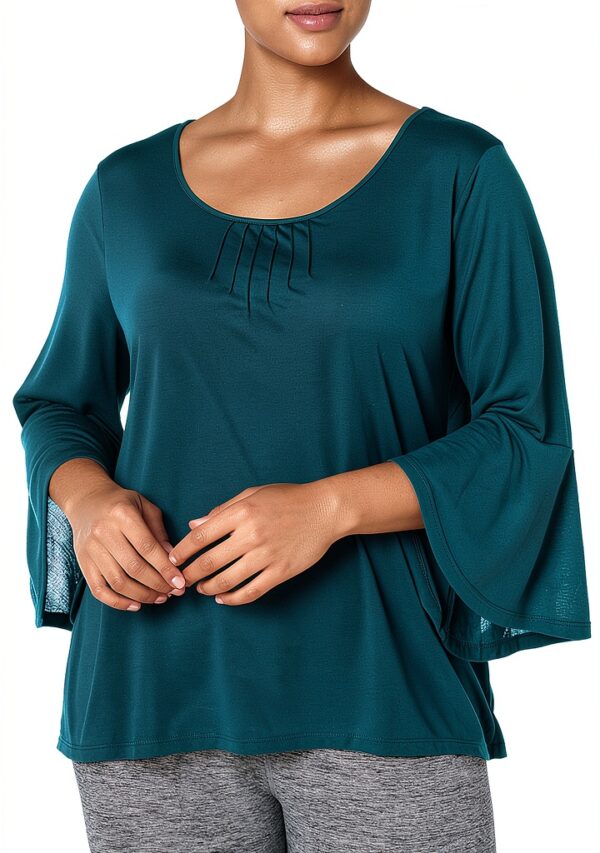 Chemise Manche Cloche Coupe Lâche Femme Modèle OJ938-0