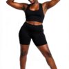 Hanes Shorts Femme Coton Élastique Confort Taille Noir-3