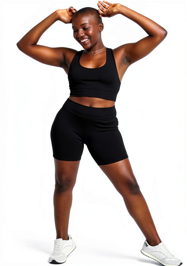 Hanes Shorts Femme Coton Élastique Confort Taille Noir-3