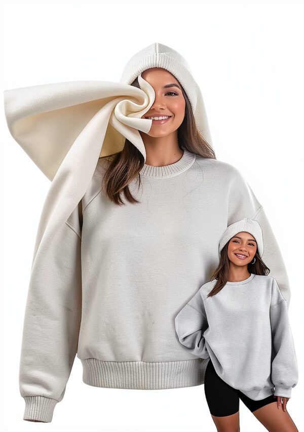 Sweat-shirt unisexe manches longues col rond imprimé-4