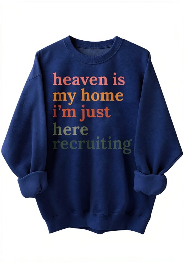 Sweat-shirt unisexe manches longues col rond imprimé-0