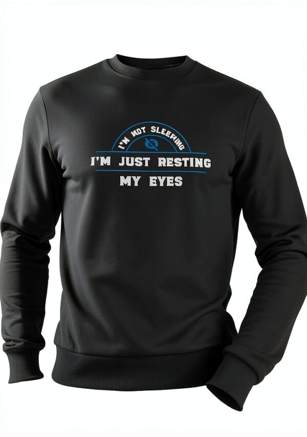 Sweat GR8Shop Fun I'm Not Sleeping Unisex Blanc Noir Gris