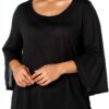 Veste à manches 3/4 coupe lâche pour femme confortable-0