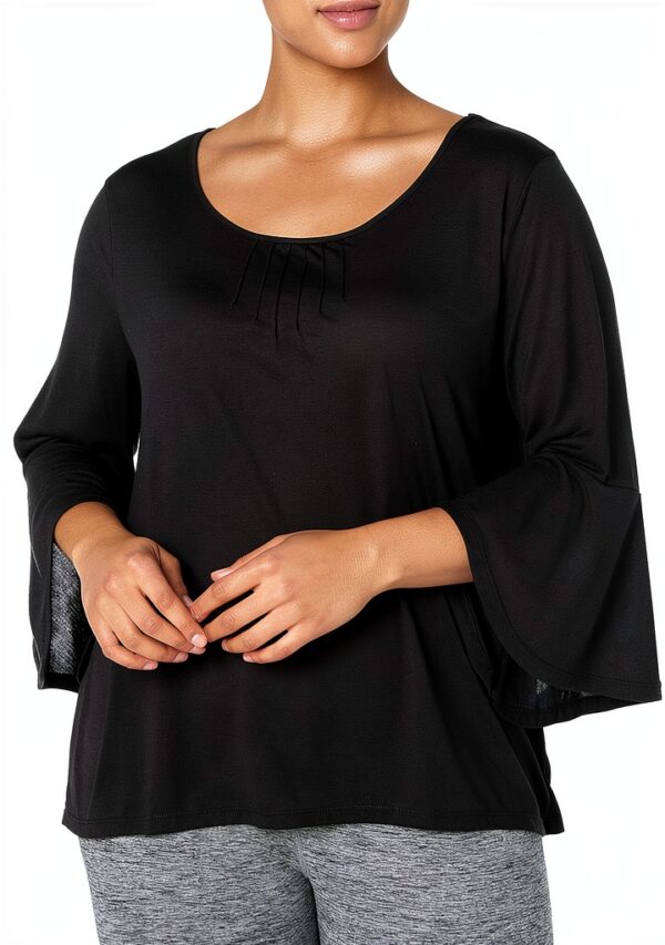 Veste à manches 3/4 coupe lâche pour femme confortable-0
