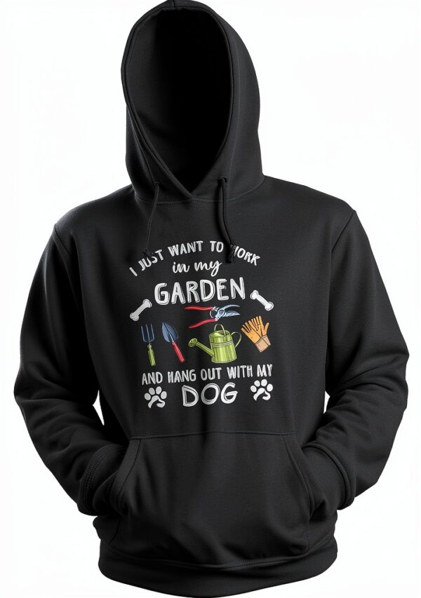 Sweat à capuche GR8Shop jardin chien unisexe doux