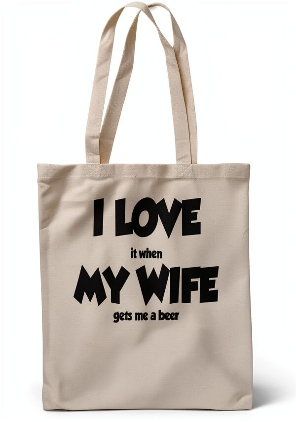 Sac fourre-tout coton naturel Luckyprint blanc courses