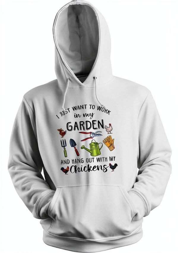 Sweat à capuche GR8Shop jardin poules unisexe confortable