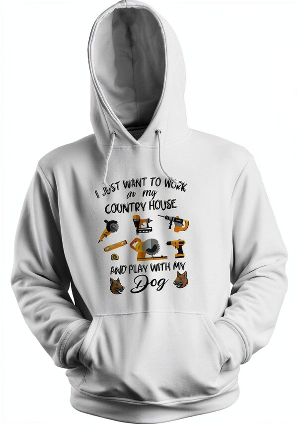 Sweat à capuche GR8Shop design campagne chien unisexe