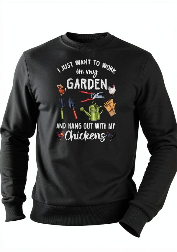 GR8Shop Sweat Unisex Jardin Poulets Confortable Qualité
