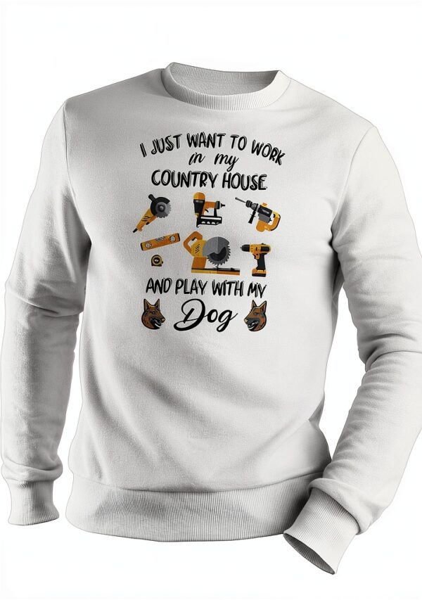 Sweatshirt GR8Shop Travail Maison Campagne Chien Unisex