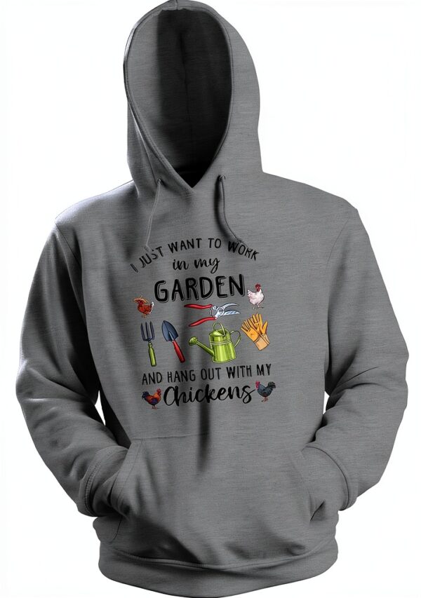 Sweat à capuche GR8Shop jardin poules unisexe confortable