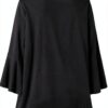 Veste à manches 3/4 coupe lâche pour femme confortable-1