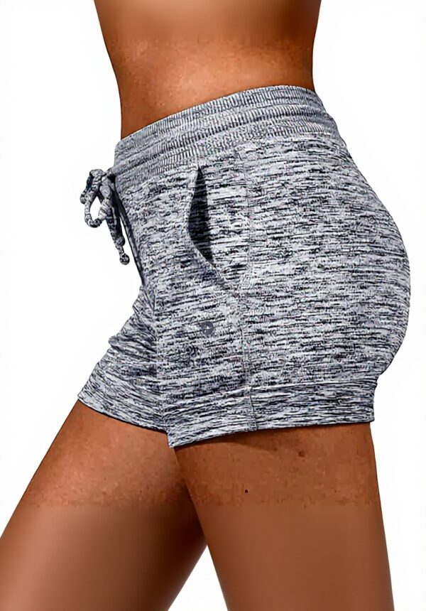 Short d'été en coton femme taille élastique genou grande