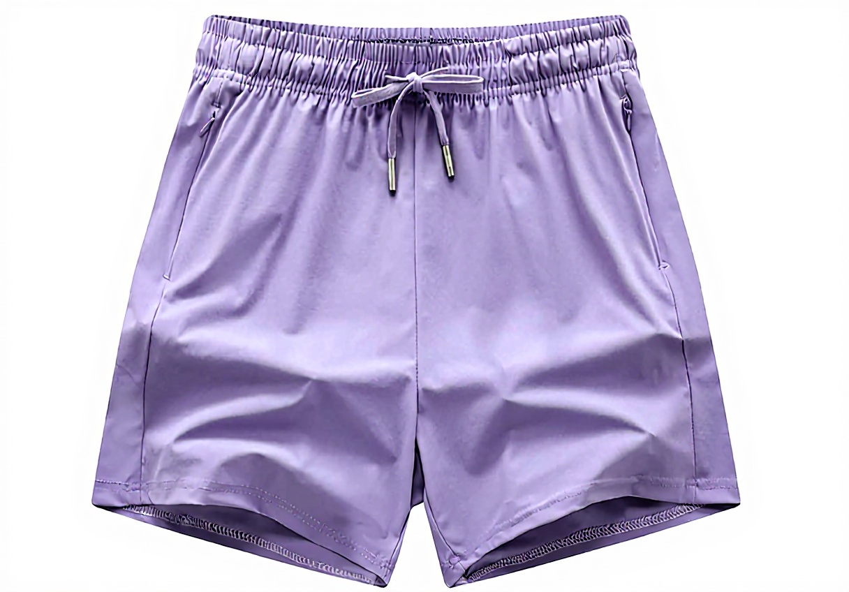 'Femme portant le short d'été décontracté sur une plage ensoleillée'