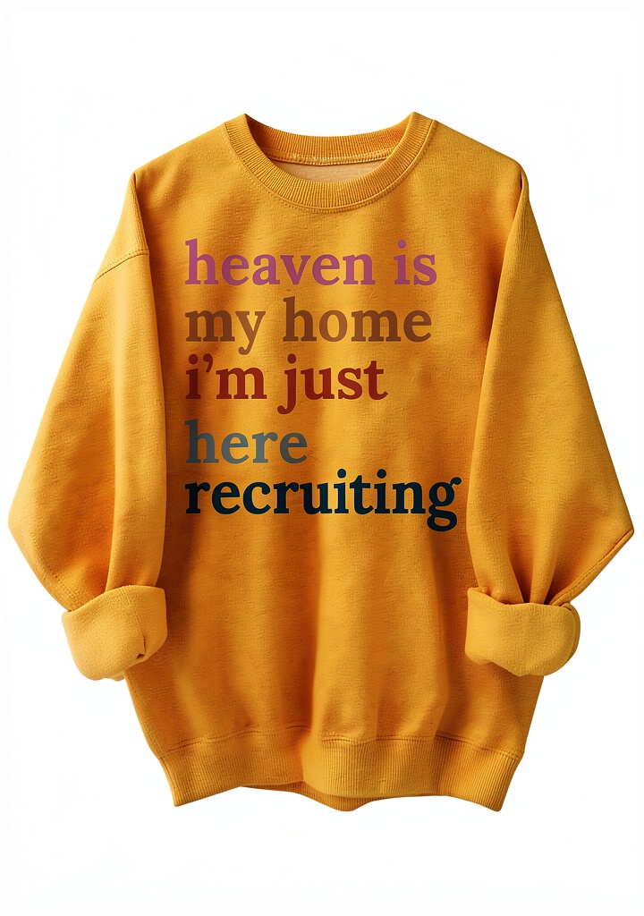 Sweat-shirt unisexe avec imprimé culturel sur fond neutre