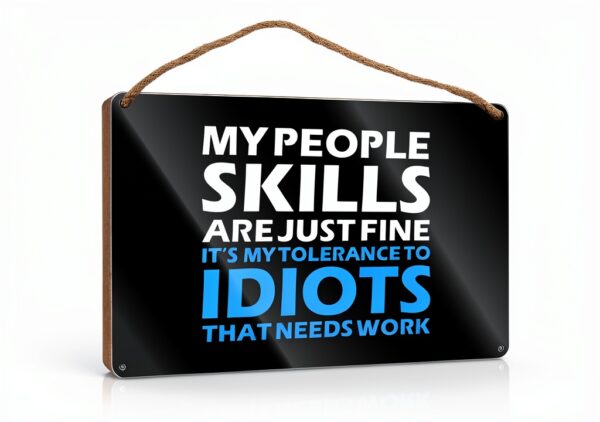 Plaque de Porte Bois Décor Drôle CakJuice Salle de Bain