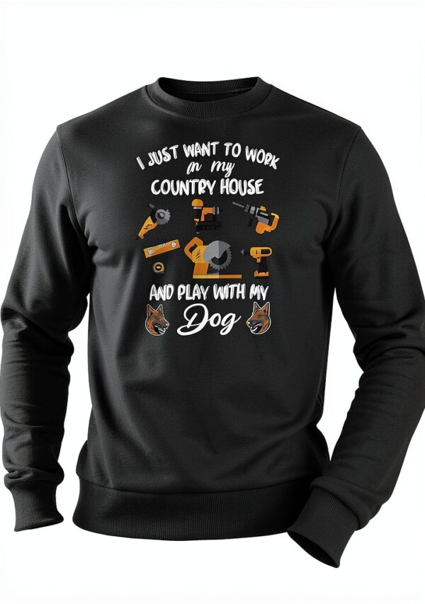 Sweat GR8Shop Travail Maison Campagne Chien Unisex Confort