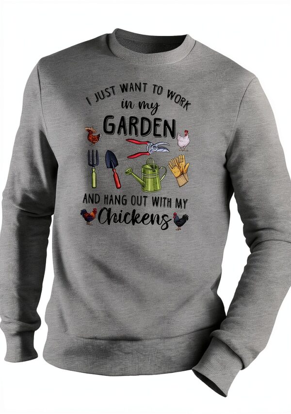 GR8Shop Sweat Unisex Jardin Poulets Confortable Qualité