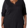 Just My Size Col V Femme Tissu Doux Longueur Plus-0