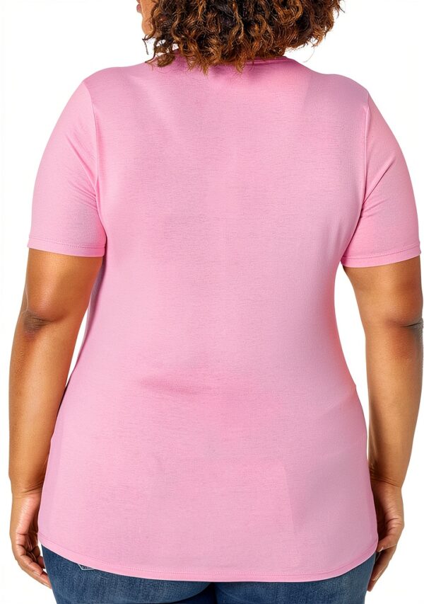 Just My Size T-shirt Femme Col V Côtelé Confort Sans-1