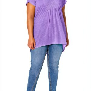 Just My Size T-shirt Femme Polyester Rayonne Col V Manche-0