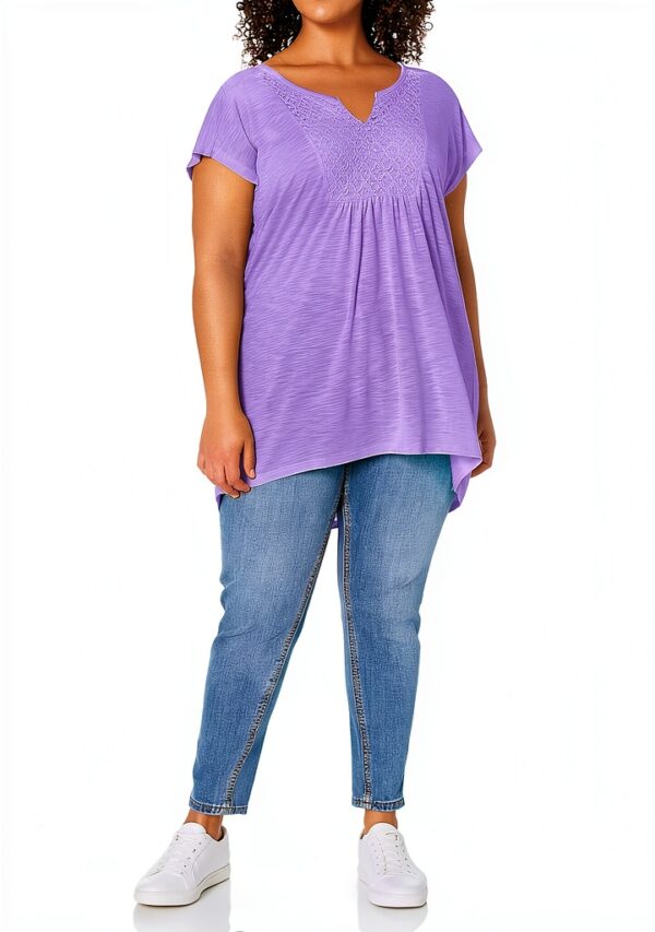 Just My Size T-shirt Femme Polyester Rayonne Col V Manche-0