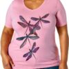 Just My Size T-shirt Femme Col V Côtelé Confort Sans-0