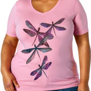 Just My Size T-shirt Femme Col V Côtelé Confort Sans-0