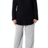 Just My Size Col V Femme Tissu Doux Longueur Plus-3