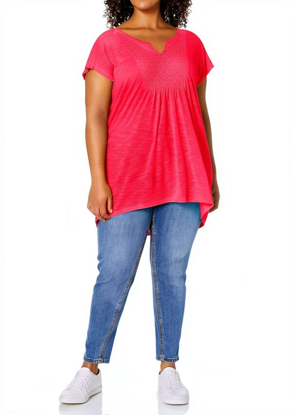 Just My Size T-shirt Femme Polyester Rayonne Col V Manche-0