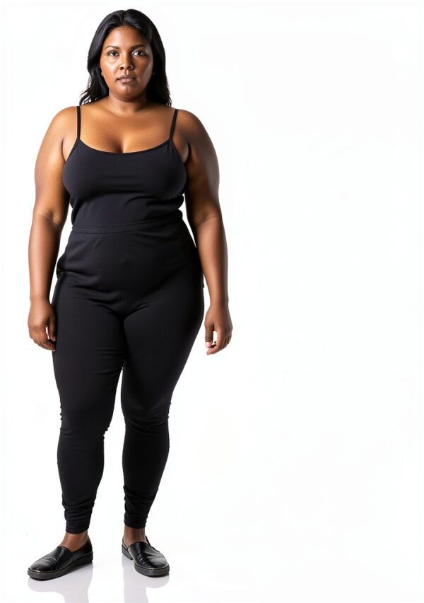 Just My Size Activewear T-shirt Femme Col V Côtelé Confort-3