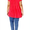 Just My Size T-shirt Femme Polyester Rayonne Col V Manche-1