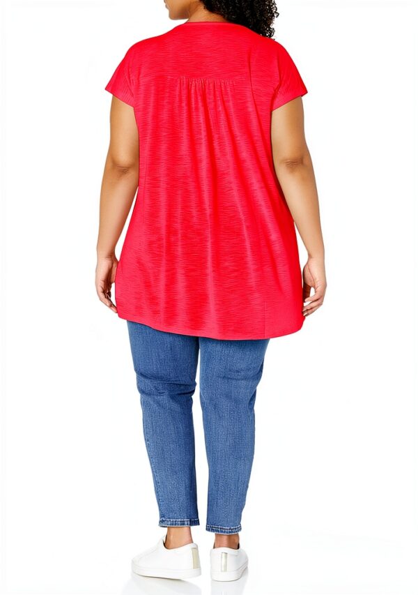 Just My Size T-shirt Femme Polyester Rayonne Col V Manche-1